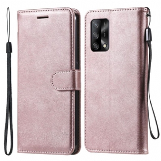 Housse Oppo A74 4G Effet Cuir à Lanière