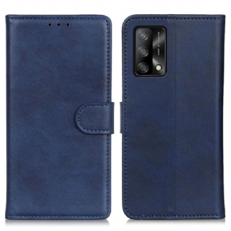 Housse Oppo A74 4G Matte Effet Cuir Rétro