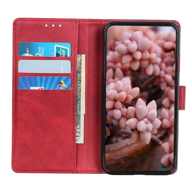 Housse Oppo A74 4G Matte Effet Cuir Rétro