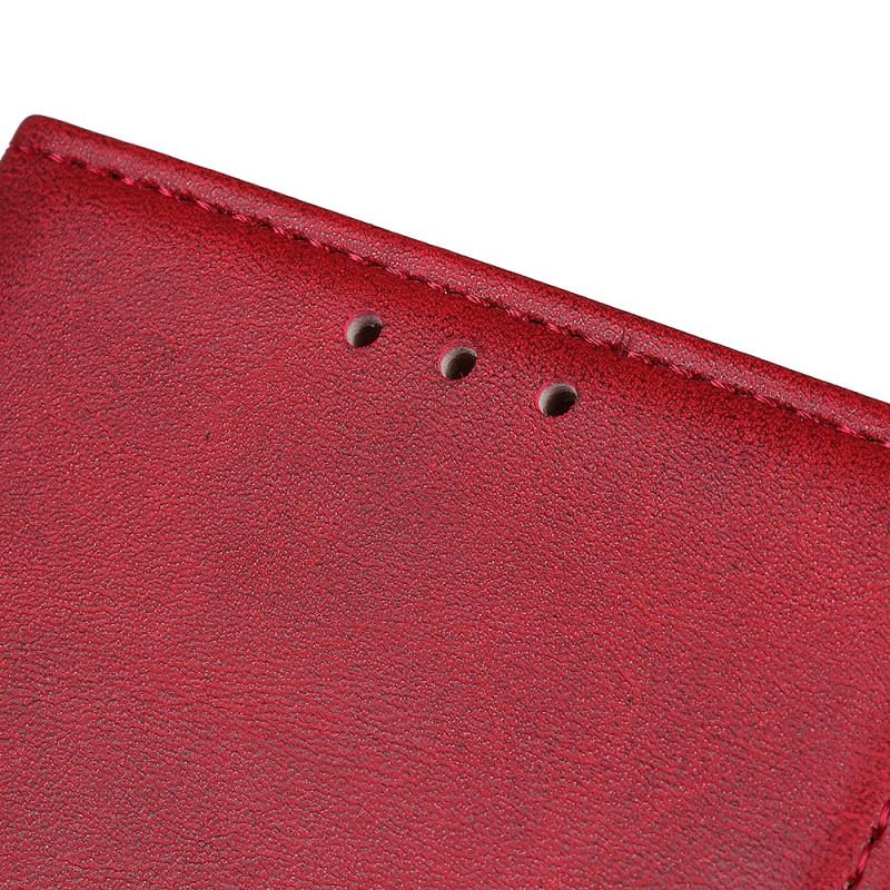 Housse Oppo A74 4G Matte Effet Cuir Rétro