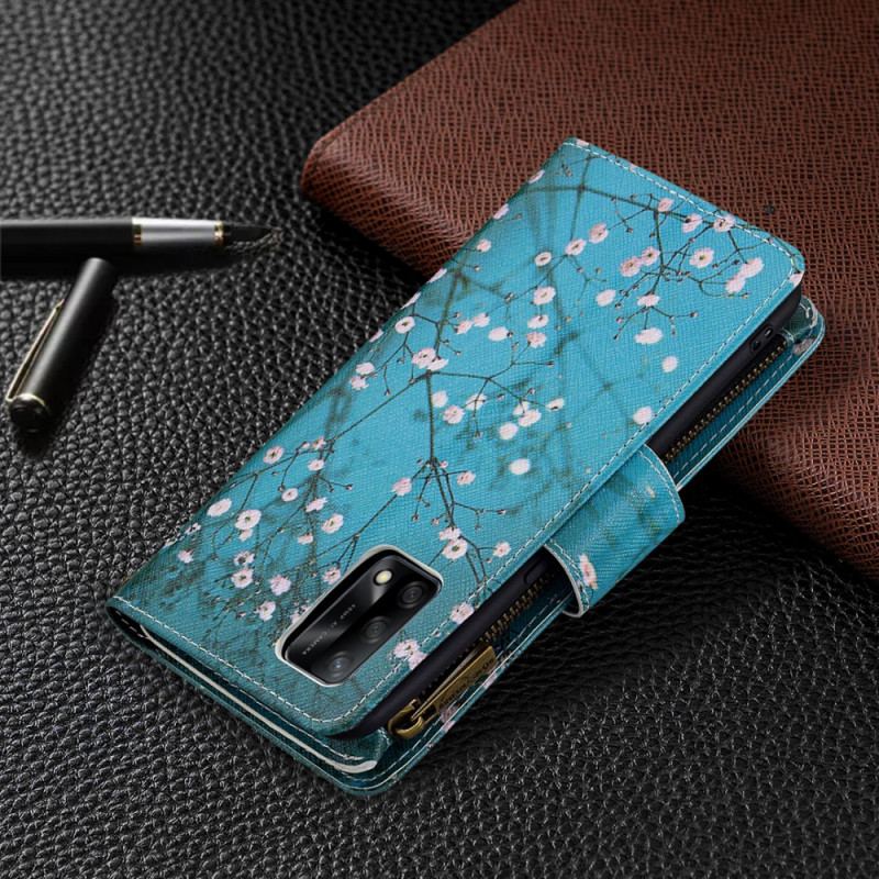 Housse Oppo A74 4G Poche Zippée Arbre