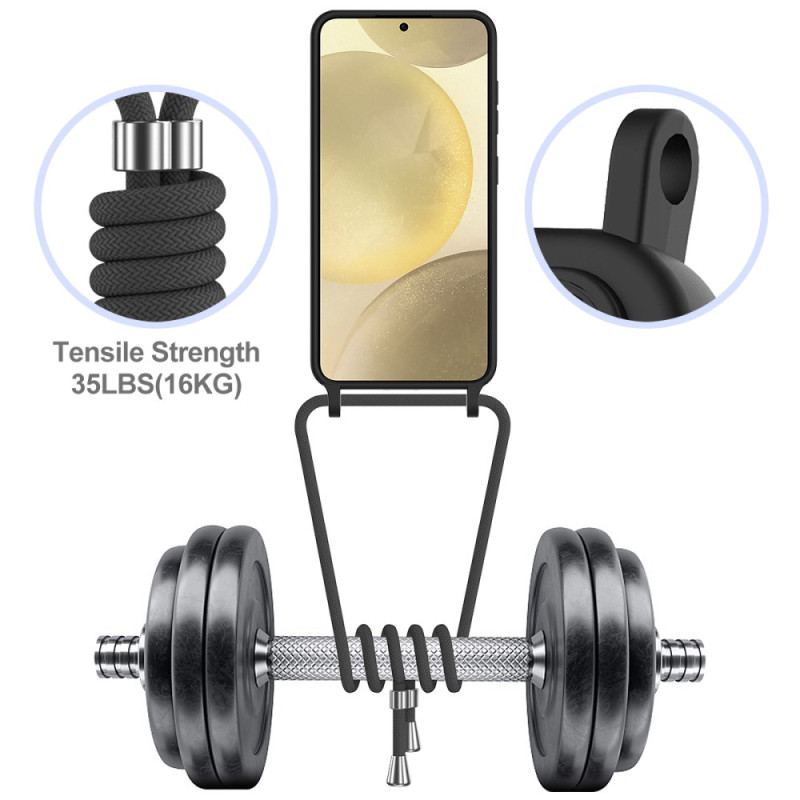 Coque à Cordon Samsung Galaxy S25 5G Silicone Liquide