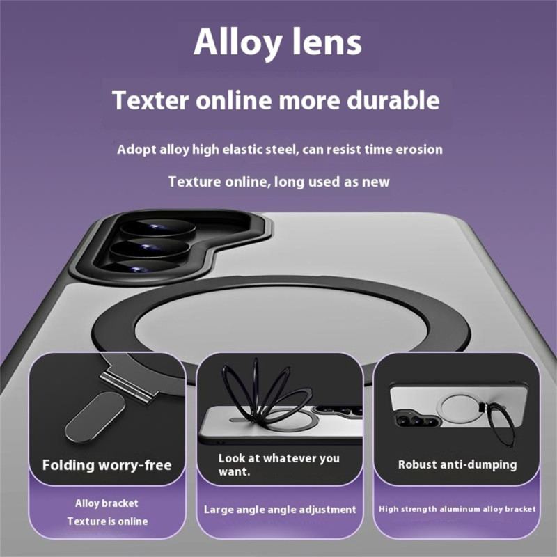 Coque Samsung Galaxy S25 5G Compatible MagSafe avec Béquille