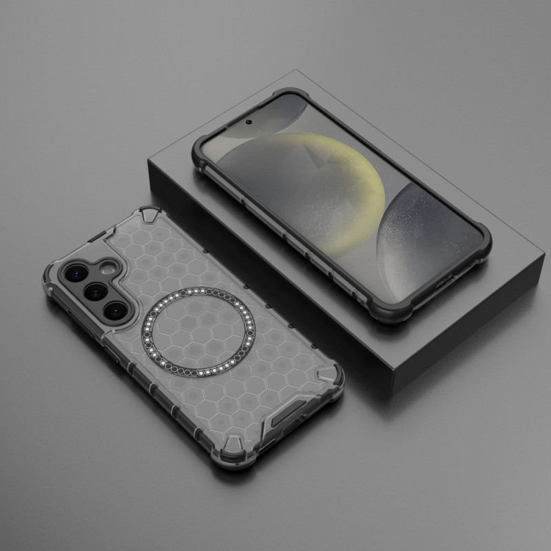 Coque Samsung Galaxy S25 5G Compatible MagSafe Nid d'Abeille