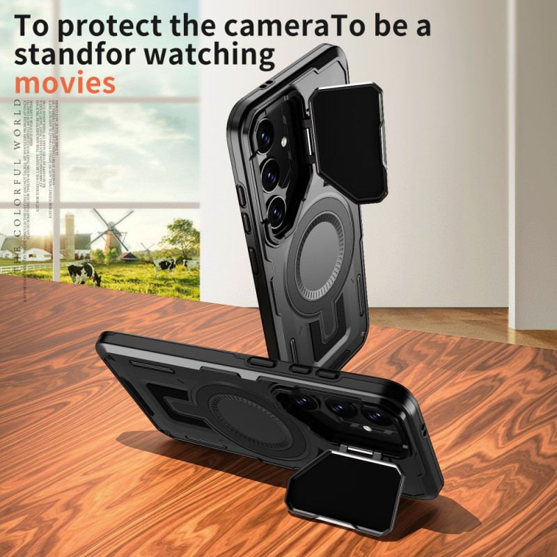 Coque Samsung Galaxy S25 5G Compatible MagSafe Support et Protecteur Objectif