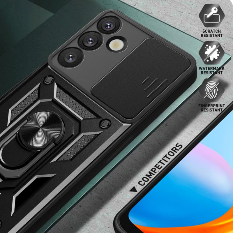 Coque Samsung Galaxy S25 5G Couvercle Coulissant pour Caméra et Support