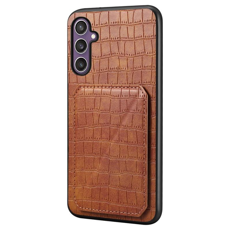 Coque Samsung Galaxy S25 5G Porte-Cartes Texture Crocodile