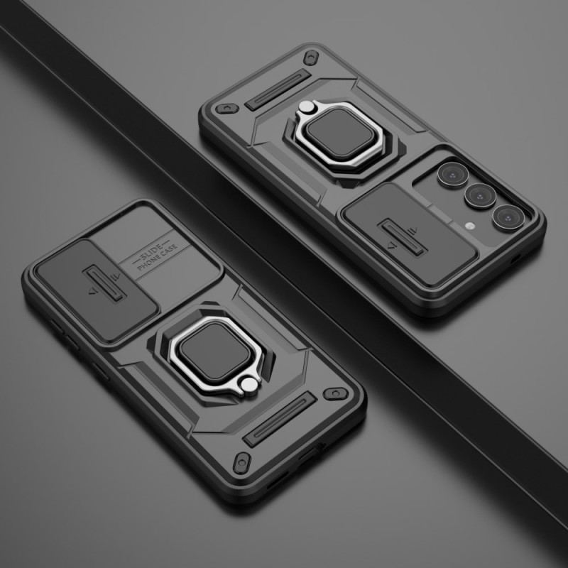 Coque Samsung Galaxy S25 5G Ring Résistante avec Protecteur Caméra