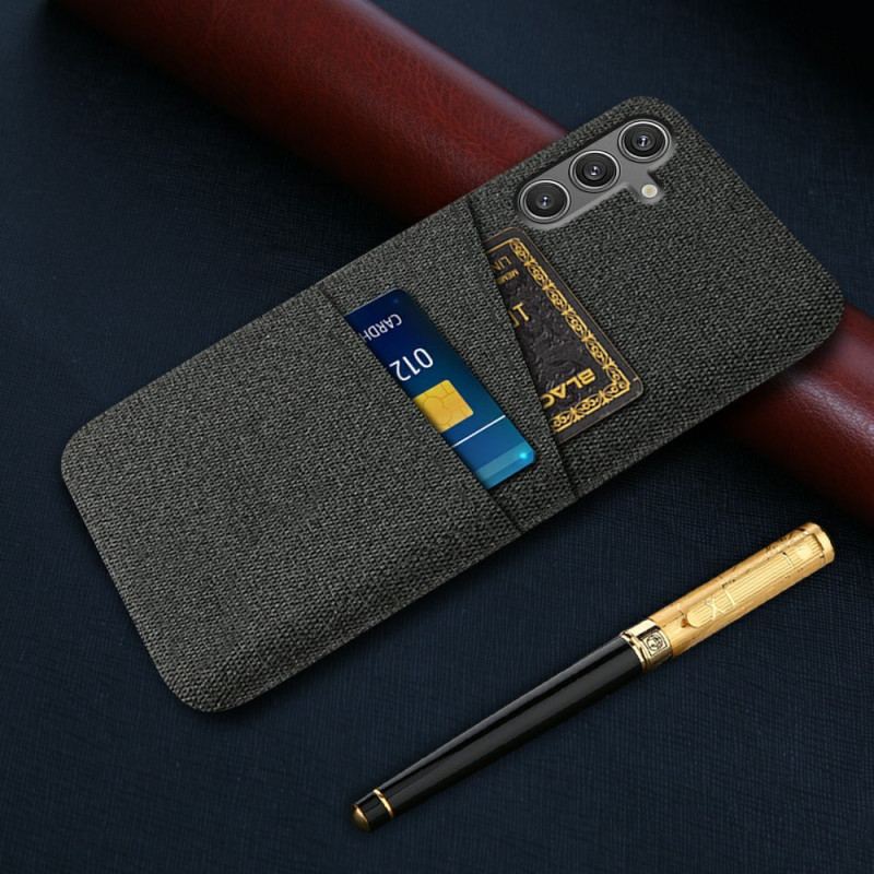 Coque Samsung Galaxy S25 5G Tissu Porte-Cartes