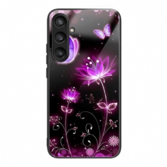 Coque Samsung Galaxy S25 5G Verre Trempé Fleurs et Papillons