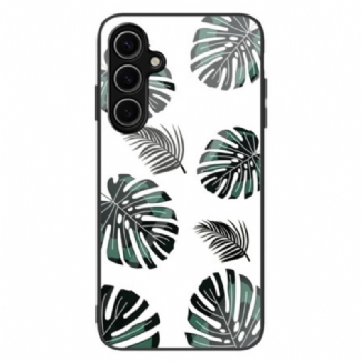 Coque Samsung Galaxy S25 5G Verre Trempé Motif Feuilles