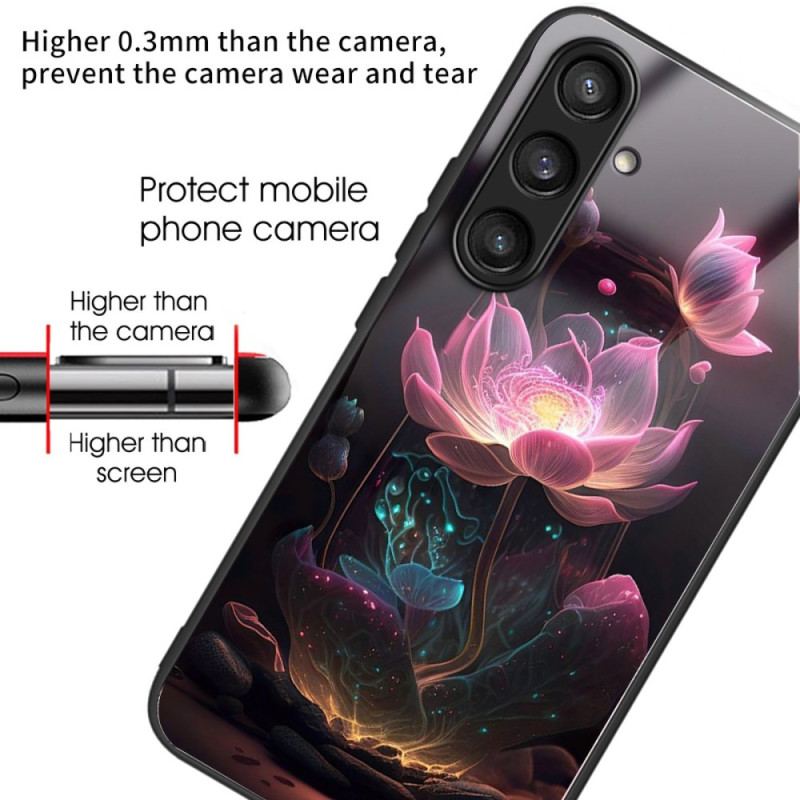 Coque Samsung Galaxy S25 5G Verre Trempé Motif Lotus