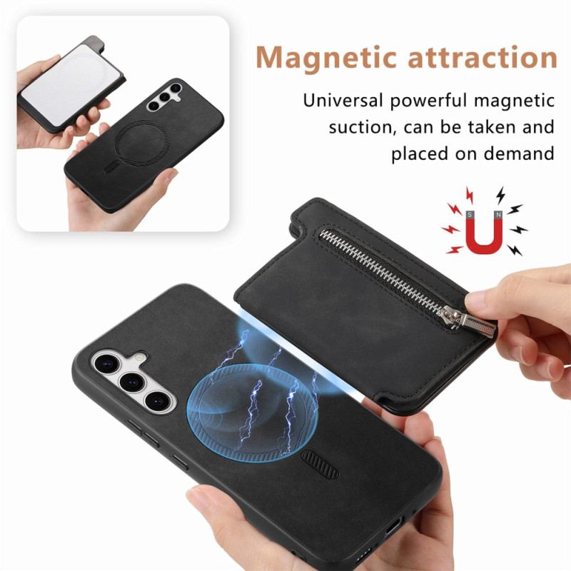 Coque Samsung Galaxy S25 avec Porte-Cartes Magnétique Détachable