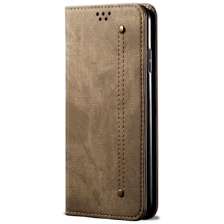 Flip Cover Samsung Galaxy S25 5G Tissu Jeans