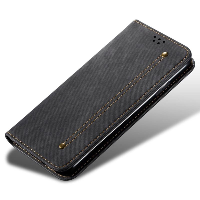 Flip Cover Samsung Galaxy S25 5G Tissu Jeans
