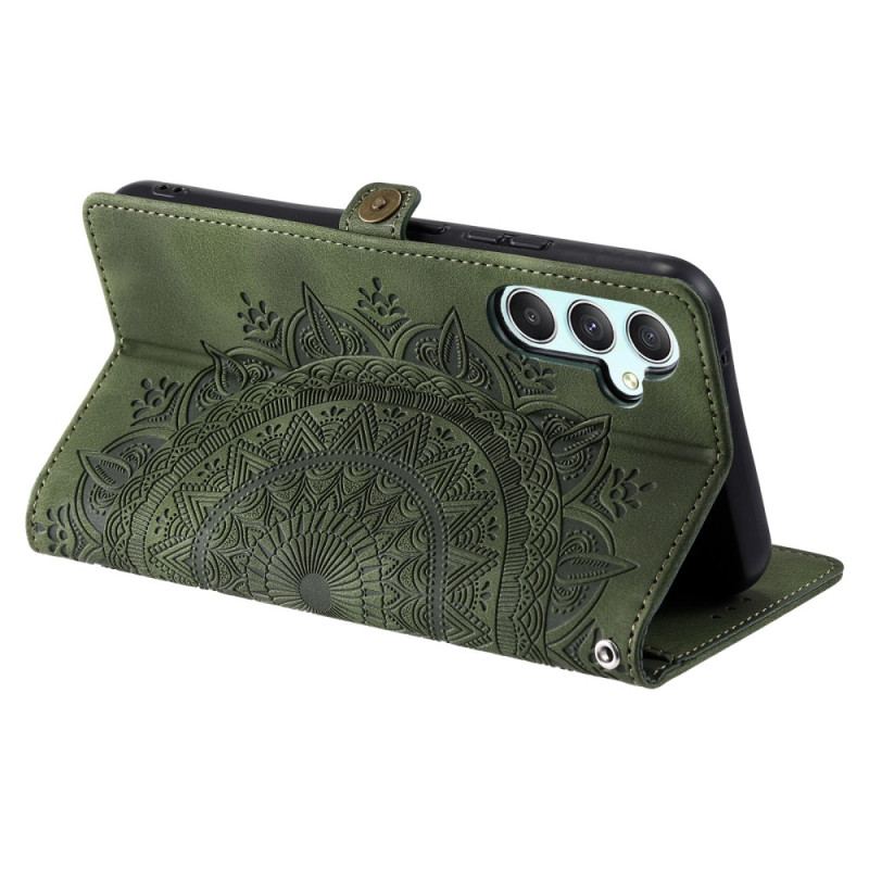 Housse Samsung Galaxy S25 5G Effet Daim Mandala