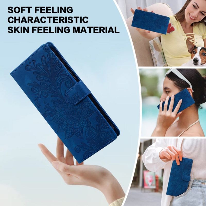 Housse Samsung Galaxy S25 5G Motif Floral Dentelle