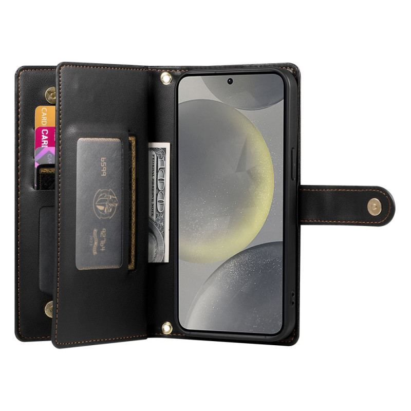 Housse Samsung Galaxy S25 5G Portefeuille à Lanière