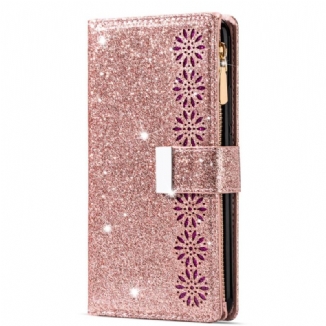 Housse Samsung Galaxy S25 5G Portefeuille Paillette