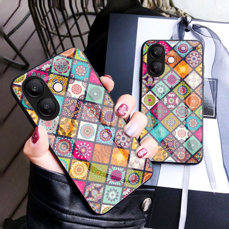 Coque Vivo V60 Lite Anneau-Support et Lanière Patchwork