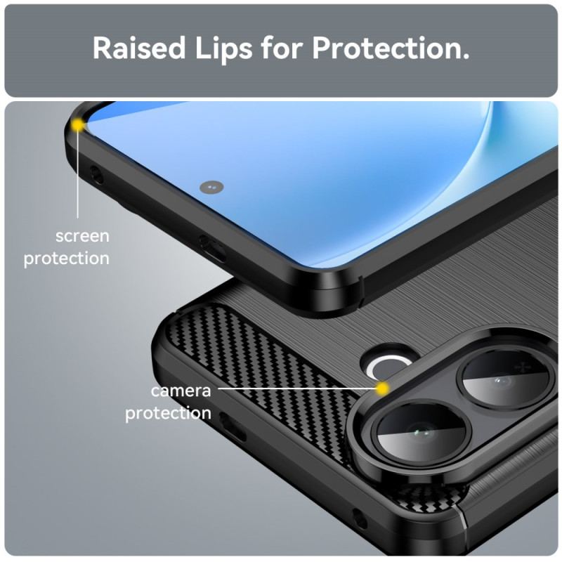 Coque Vivo V60 Lite Fibre Carbone Brossée