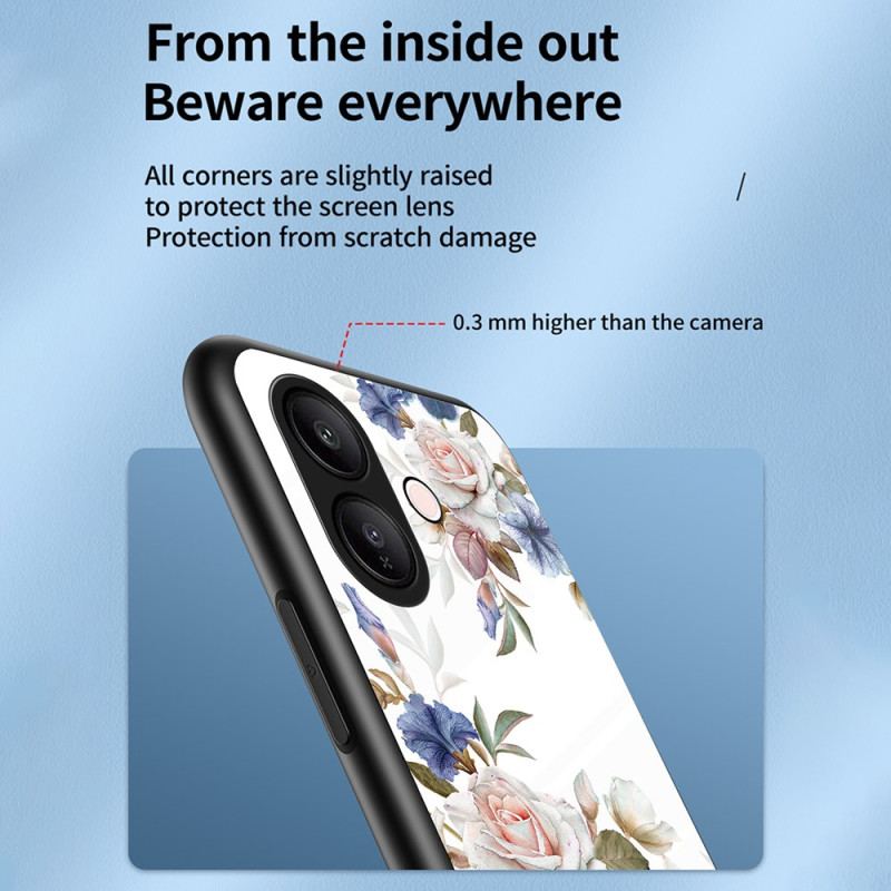 Coque Vivo V60 Lite Verre Trempé Florale