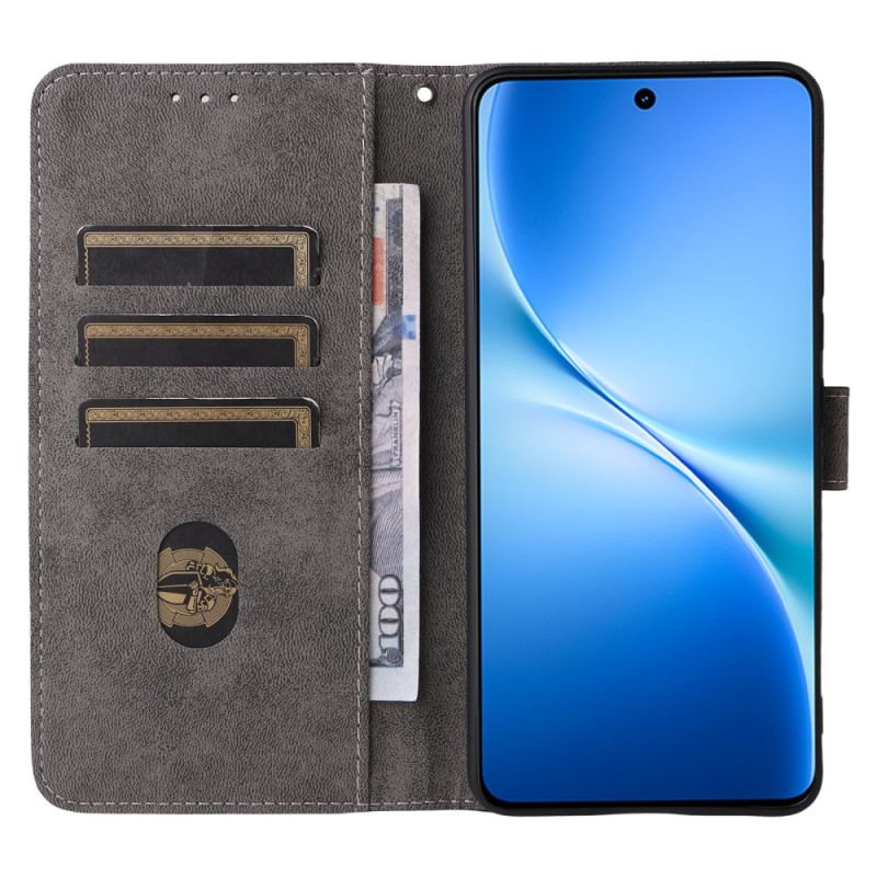 Housse Vivo V60 Lite Effet daim à Lanière