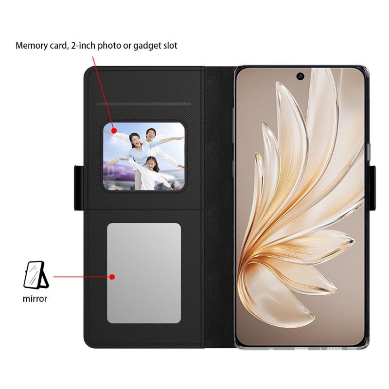 Housse Vivo V60 Lite Miroir et Porte-Cartes