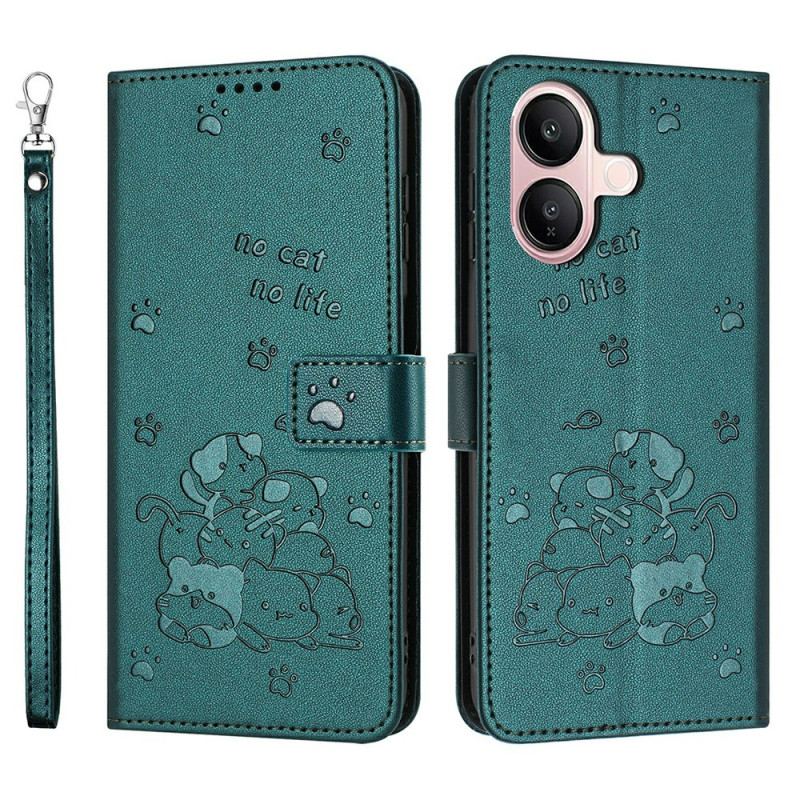 Housse Vivo V60 Lite Motif Chats à Lanière