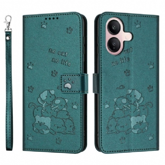 Housse Vivo V60 Lite Motif Chats à Lanière