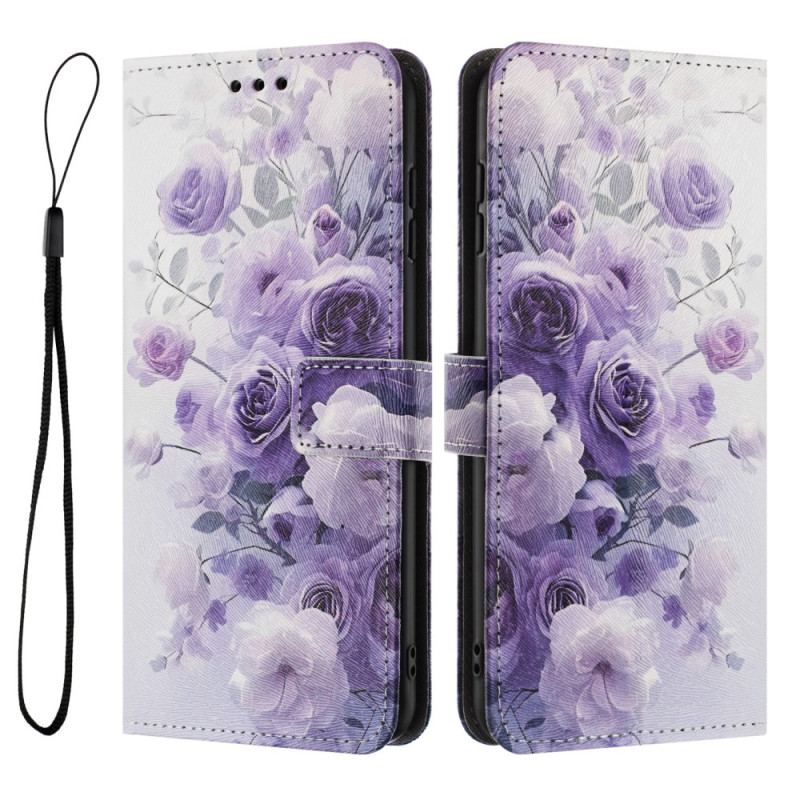 Housse Vivo V60 Lite Roses Violettes