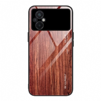 Coque Poco M4 5G Verre Trempé Design Bois