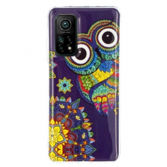 Coque Xiaomi Mi 10T / 10T Pro Hibou Mandala Fluorescente