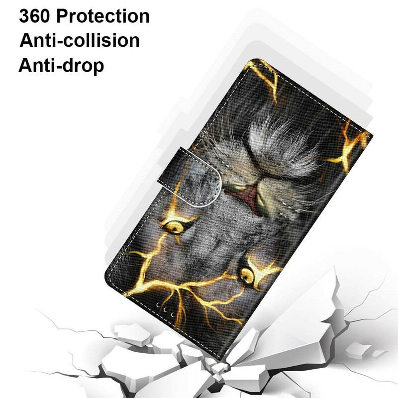 Housse Xiaomi Mi 10T / 10T Pro Lion avec Lanière