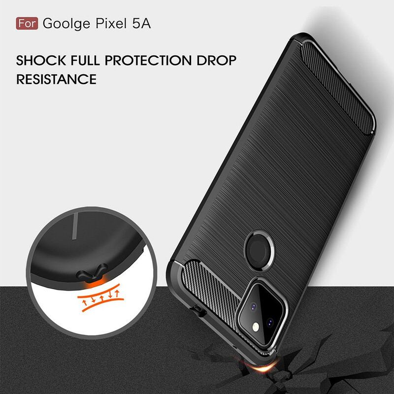 Coque Google Pixel 5A 5G Fibre Carbone Brossée