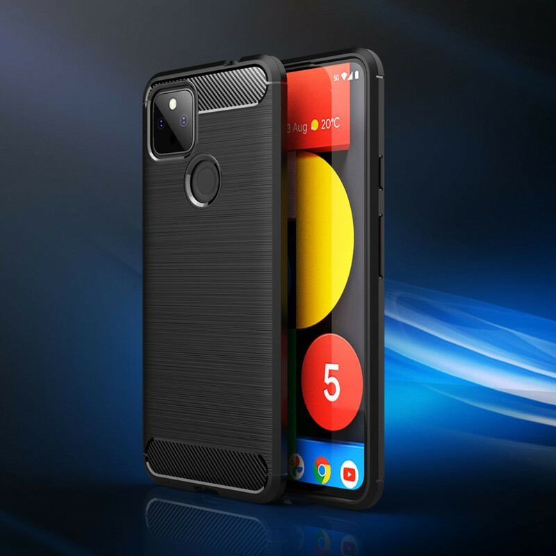 Coque Google Pixel 5A 5G Fibre Carbone Brossée