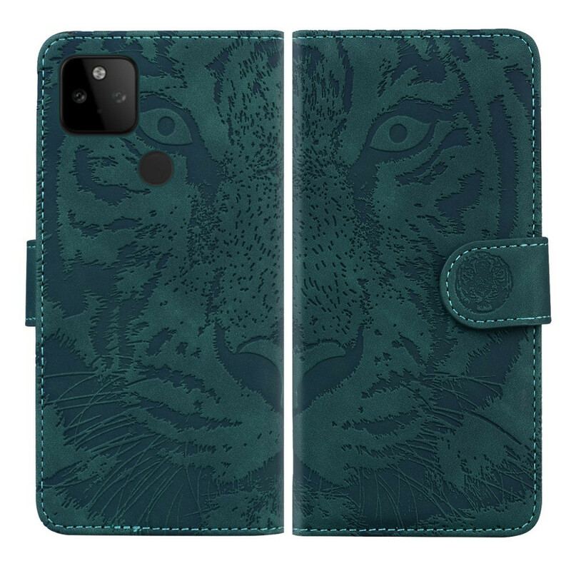 Housse Google Pixel 5A 5G Empreinte Face de Tigre