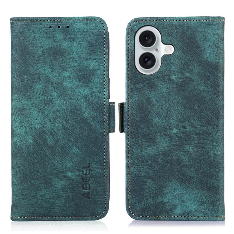 Housse iPhone 16 Plus Effet Daim Vintage ABEEL