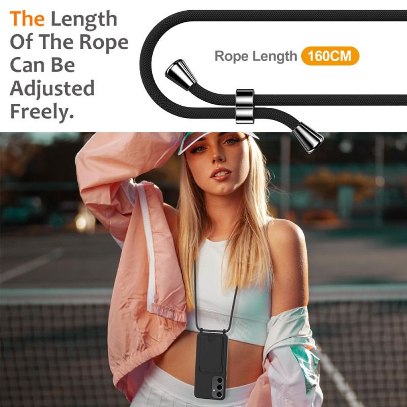 Coque à Cordon Samsung Galaxy S25 Plus 5G Porte-Carte