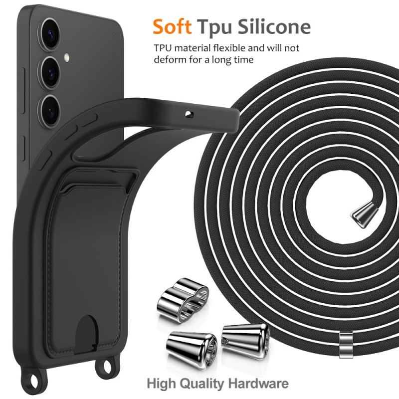 Coque à Cordon Samsung Galaxy S25 Plus 5G Porte-Carte