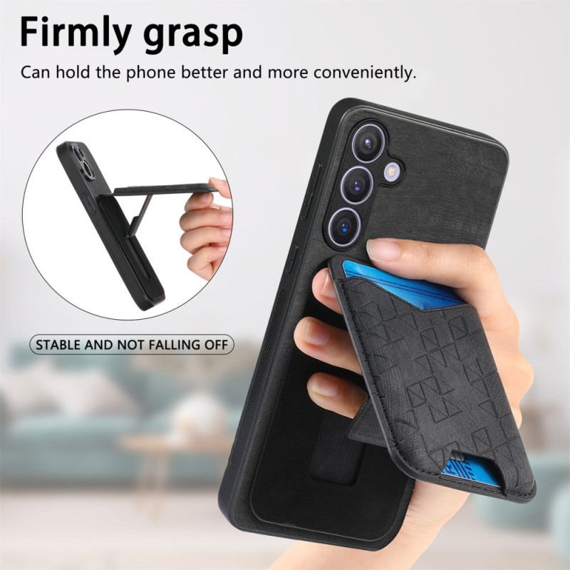 Coque Samsung Galaxy S25 Plus 5G avec Porte-Cartes et Support