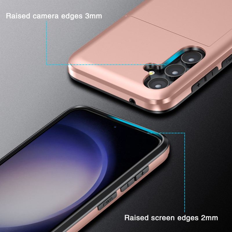 Coque Samsung Galaxy S25 Plus 5G Effet Métal Porte-Cartes Intégré