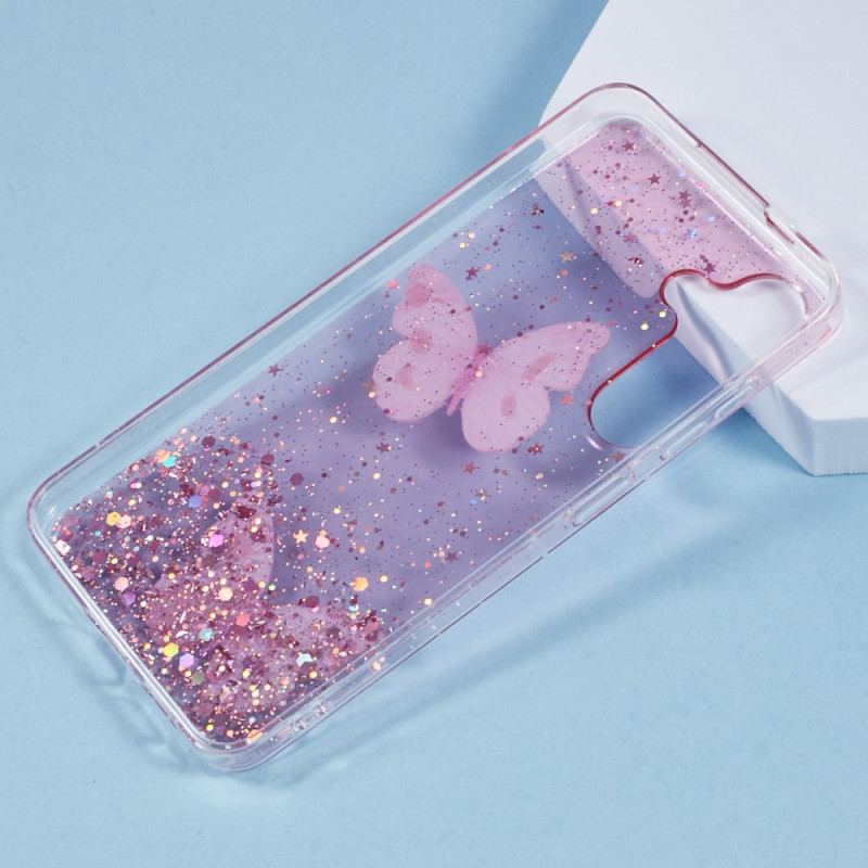 Coque Samsung Galaxy S25 Plus 5G Paillettes Papillons