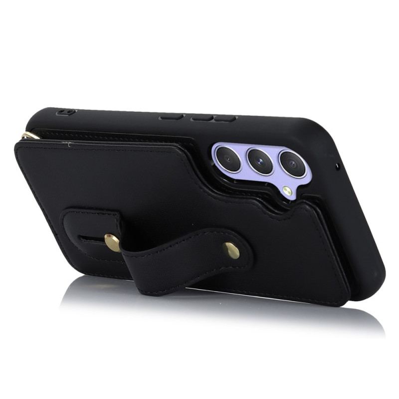 Coque Samsung Galaxy S25 Plus 5G Porte-Cartes et Sangle