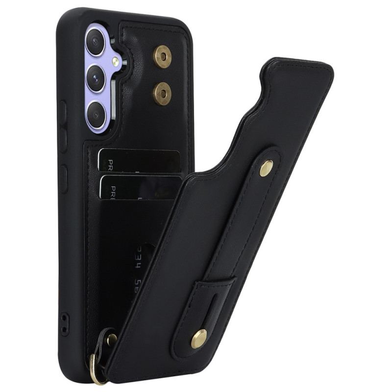 Coque Samsung Galaxy S25 Plus 5G Porte-Cartes et Sangle