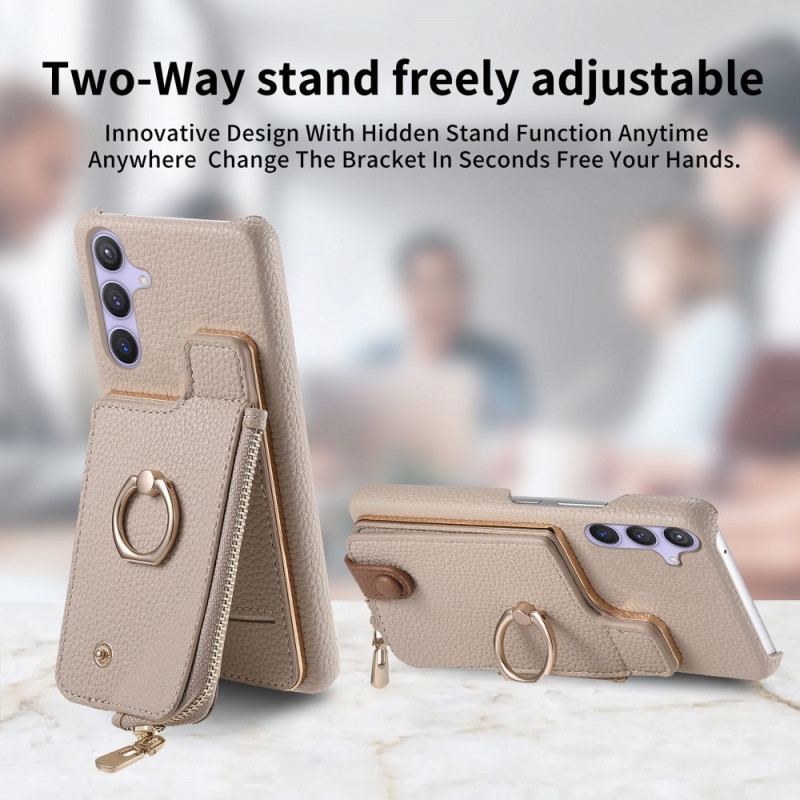 Coque Samsung Galaxy S25 Plus 5G Portefeuille avec Support Magnétique