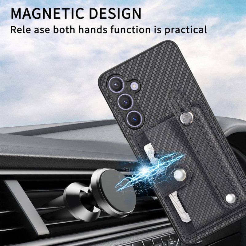 Coque Samsung Galaxy S25 Plus 5G Sangle et Porte-Cartes