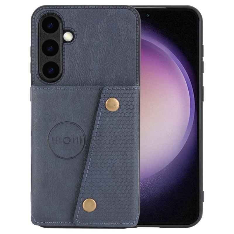 Coque Samsung Galaxy S25 Plus 5G Simili Cuir Porte-Cartes