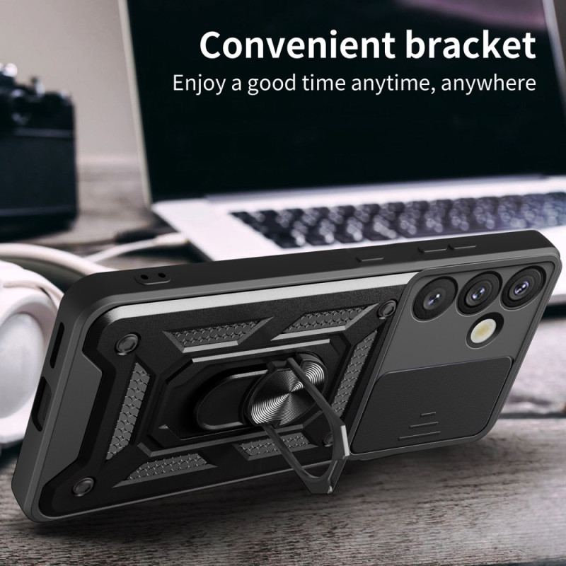 Coque Samsung Galaxy S25 Plus 5G Support Rotatif et Protecteur Objectif