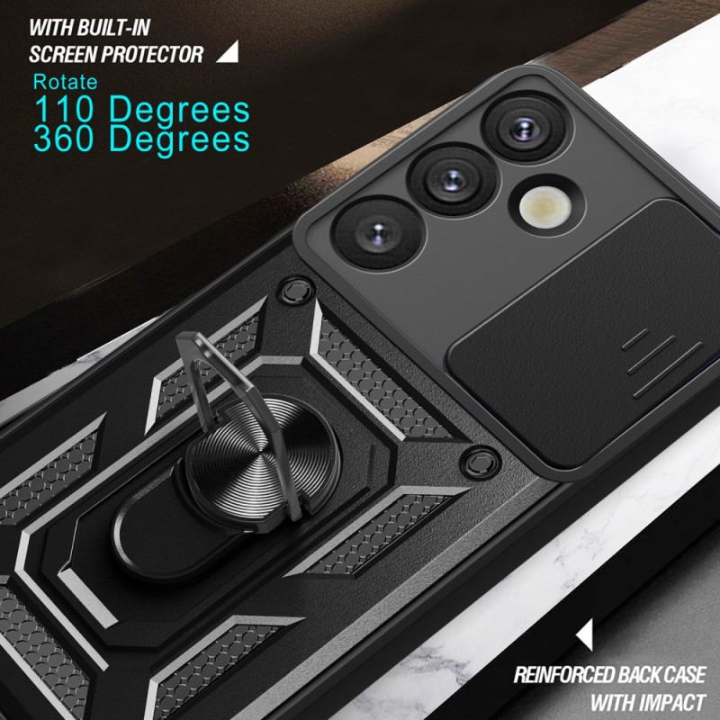 Coque Samsung Galaxy S25 Plus 5G Support Rotatif et Protecteur Objectif